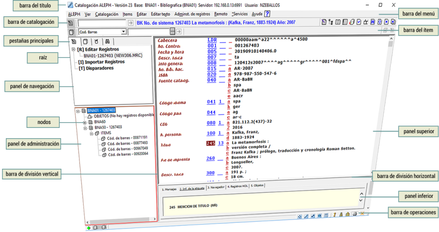 SIGB Ventana módulo de catalogación